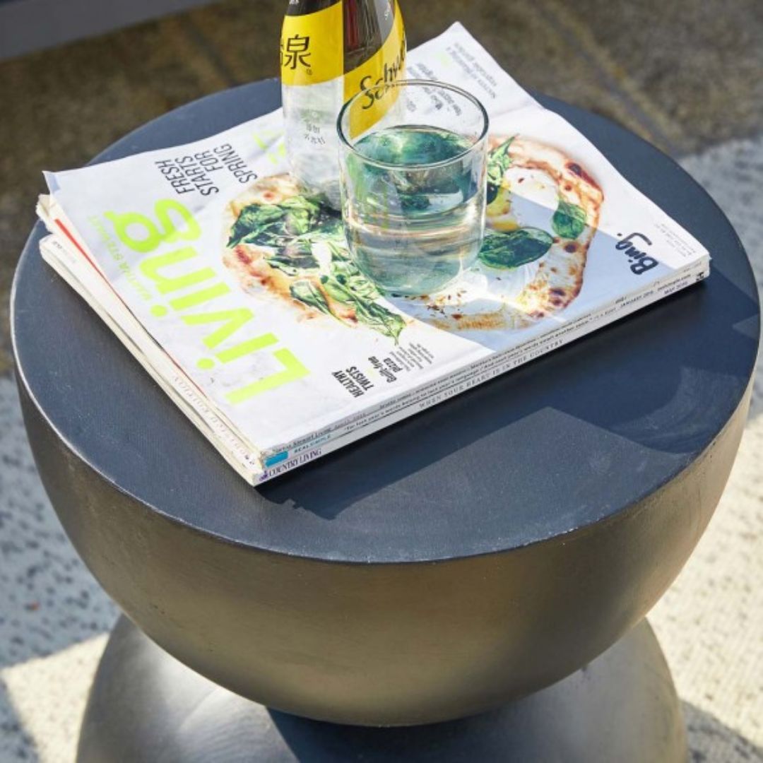 Ardente™ Bijzettafel - Cilinder - Zwart - Tafelhaard Centrum