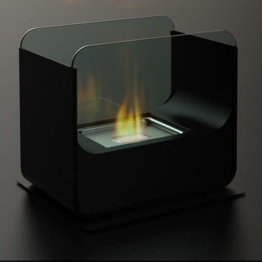 Flamme Royale™ Tafelhaard bio ethanol - Rechthoekig - Zwart - Tafelhaard Centrum