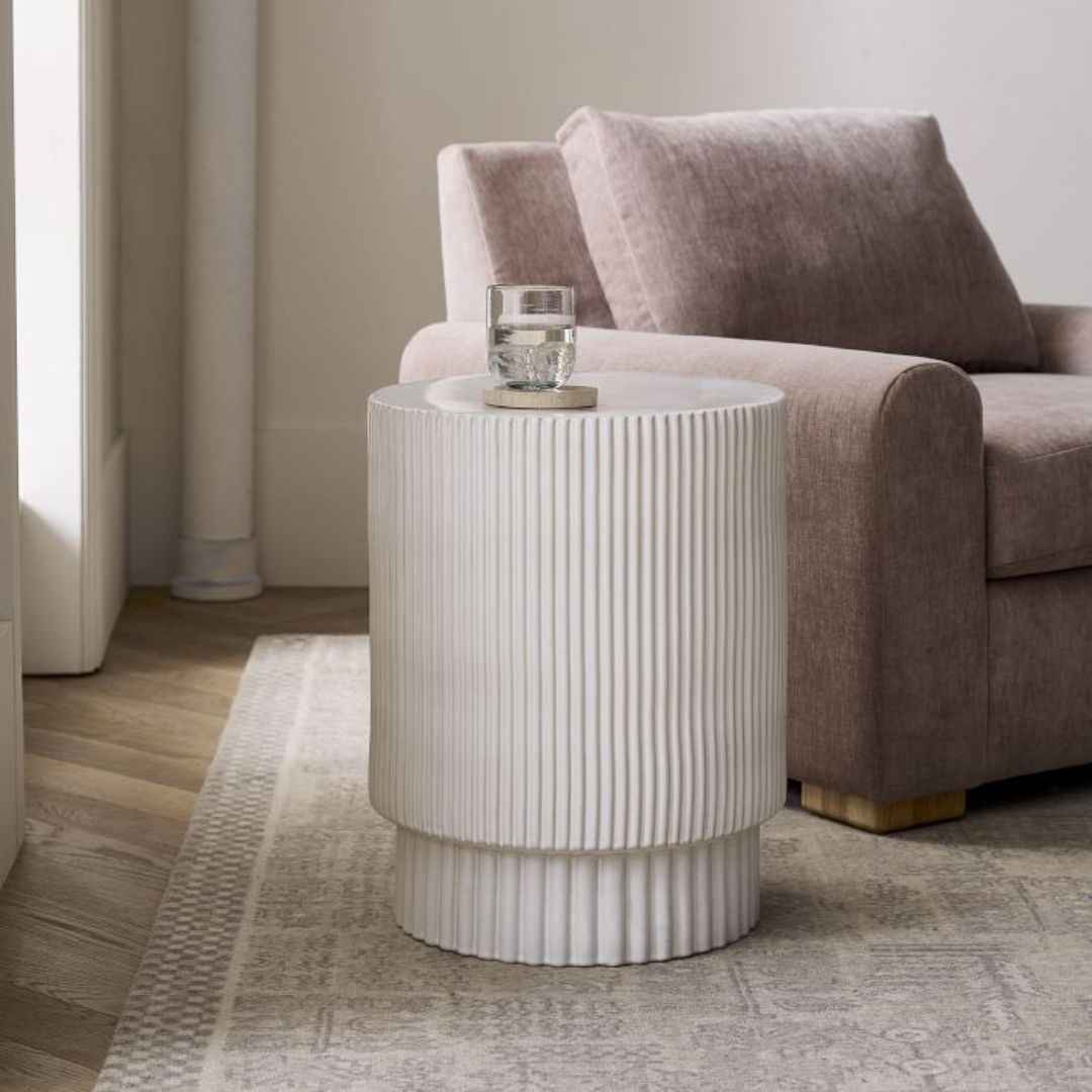 Ardente™ Bijzettafel - Rond - Wit - Tafelhaard Centrum