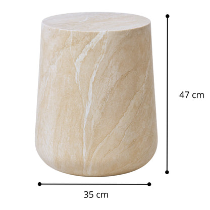 Ardente Marmeren Bijzettafel – 37 × 37 × 45 cm - Tafelhaard Centrum