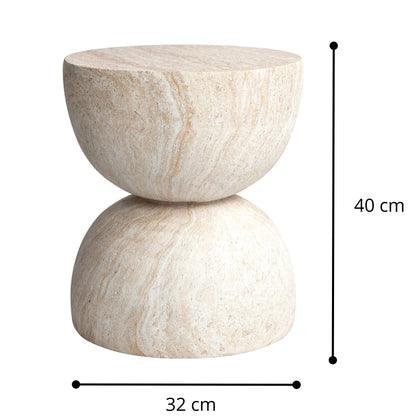 Ardente Marmeren Bijzettafel – 35 × 35 × 40 cm - Tafelhaard Centrum